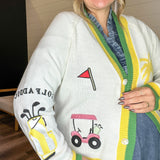 The 19th Hole Golf Embroidered Cardigan