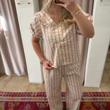 Ruffle Pajamas || Candy Cane Stripe