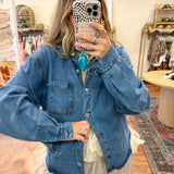 Oklahoma Muse Denim Button Up