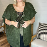 Olive You Front Tie Sweater Vest