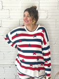 Go To Sweater - Star Spangled Stripe Knit