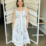 Southern Belle Embroidered Midi Dress