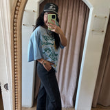 Midnight Drawstring Wide Leg Jeans