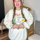 Sorry I'm All Booked Sweatshirt - Sweet Cream