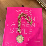 Rhinestone + Horse Gold Pendant Necklace