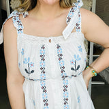 Southern Belle Embroidered Midi Dress