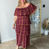 Malone Dress - Magenta Geo Dress