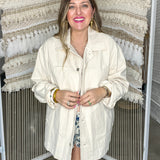 Oversized Summer Barn Shacket - Natural