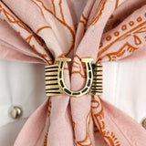 Horseshoe Brass Bandana Slide Ring