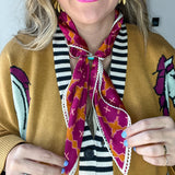 Magenta Crochet Scarf Bandana