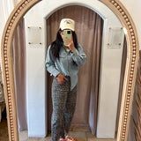 Lily Leopard Barrel Jeans