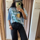 Midnight Drawstring Wide Leg Jeans