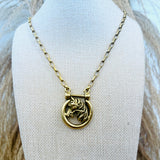 Long Lucky Horse Necklace