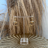 Double Horsebit Earrings