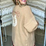 Camel Found My Cowboy Cardigan