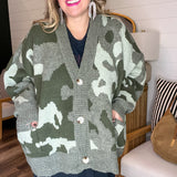 Camo Crush Oversized Button Up Cardigan