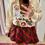 Holly Rodeo Plaid Bubble Mini Skirt