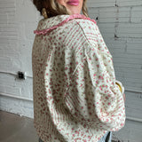 Love Letter Floral Pullover - Pink