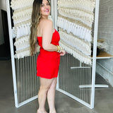 Denim Daze Romper - True Red