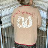 Camel Found My Cowboy Cardigan