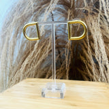 Gold Horse Bit Stud Earrings