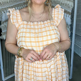 Dreamsicle Gingham Orange Tank Dress