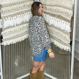 Peter Pan Collar Leopard Print Blouse