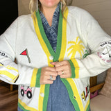 The 19th Hole Golf Embroidered Cardigan