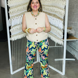 Tropical Boss Babe Flare Pants