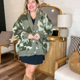 Camo Crush Oversized Button Up Cardigan