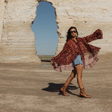 Taos Top - Magenta Geo Top