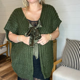 Olive You Front Tie Sweater Vest