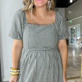 Chiara Dress Black Gingham