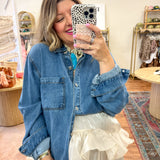Oklahoma Muse Denim Button Up
