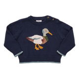 Boys Oliver Sweater - Navy Mallard