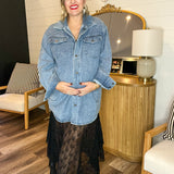 Roundabout Washed Denim Shacket