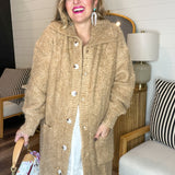Button Up Cozy Cardigan - Camel