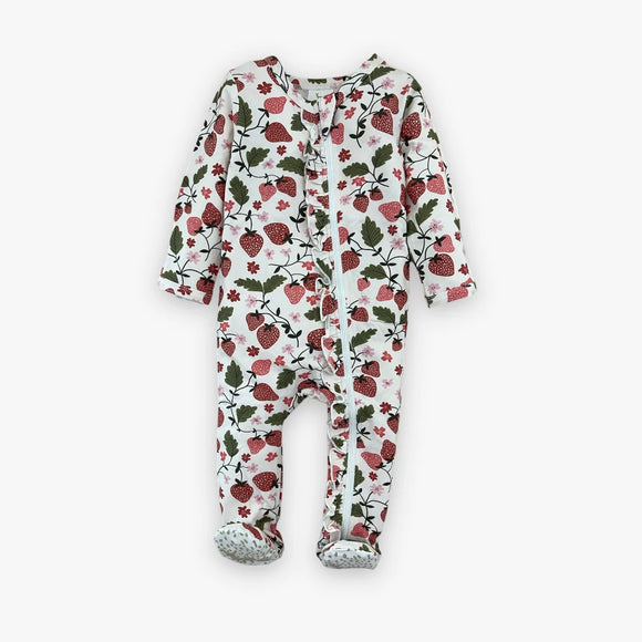 Modal Zipper Pajamas - Strawberry Sugar