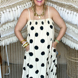 Dolly Polka Dot Maxi Dress - Cream