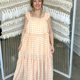 Dreamsicle Gingham Orange Tank Dress