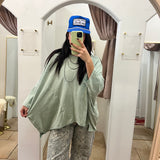 Oversized Summer Slub Tee - Turquoise