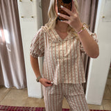 Ruffle Pajamas || Candy Cane Stripe
