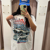 Oversized Rhinestone Tees - Chevy Corvette