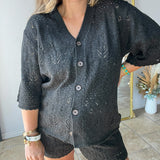 {Spell} Rhodes Knit Shirt - Onyx