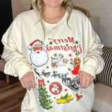 Santa's Sleigh Sweatshirt - Ivory