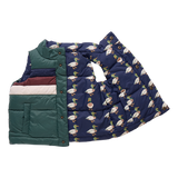 Kids Reversible Ellis Vest - Evergreen Stripe