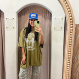 Oversized Rhinestone Tees - Green Chevrolet