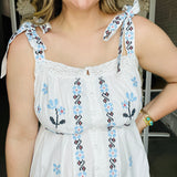 Southern Belle Embroidered Midi Dress