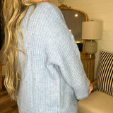 Feelin' Blue Mock Neck Knit Sweater