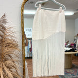 Fringe Theory Cream Mini Skirt